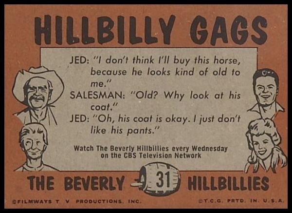 1963 Topps Beverly Hillbillies